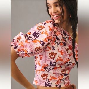 Floral Puff Sleeve Top